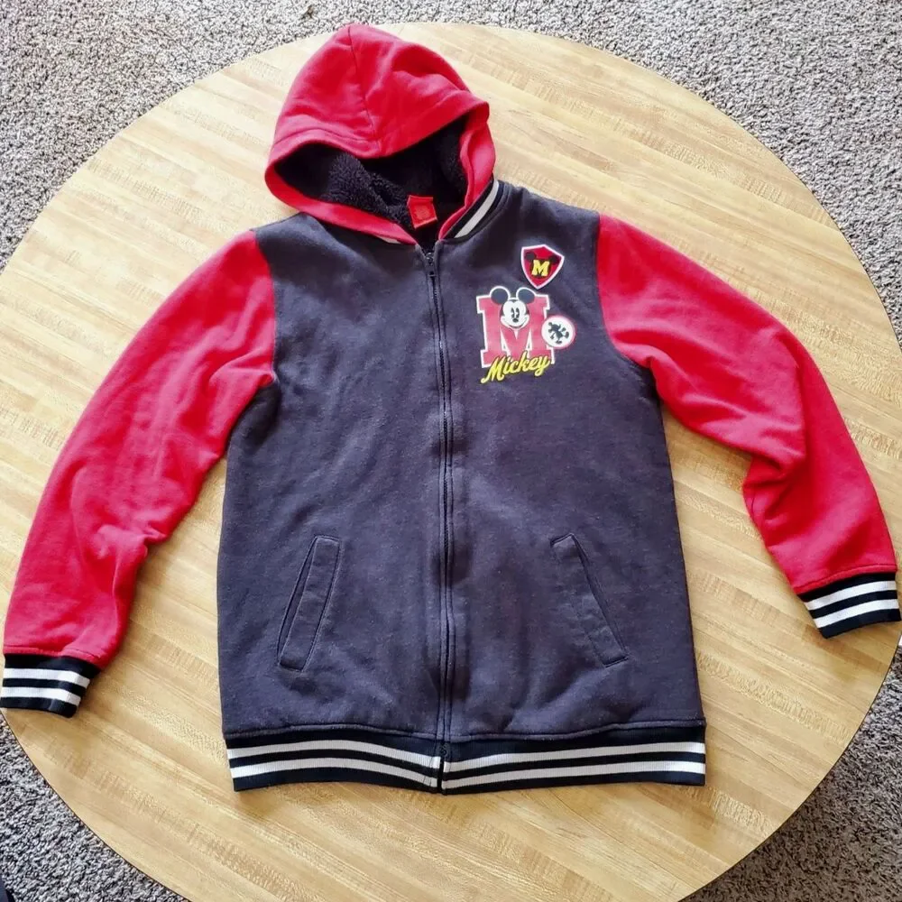 Disney Mickey Mouse Boys Hoodie Zip Front Size XL GUC - Picture 8 of 10
